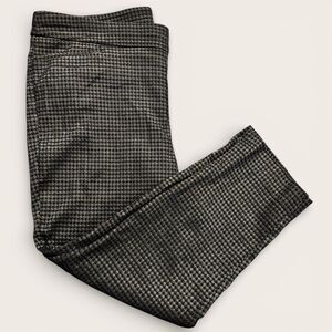 CHICOS Brigitte Metallic Houndstooth Slim Ankle Pants Size 3.5P US 18 Petite